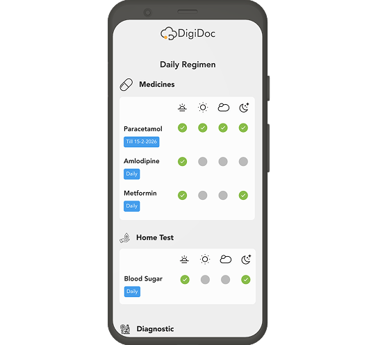Digidoc Android Smart & Secure Healthcare Regimen Management